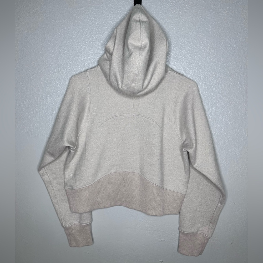 Lululemon Bone Gold Sparkle Cropped Pullover Hoodie - Picture 6 of 10